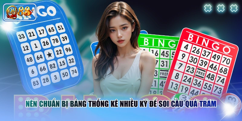 Nên chuẩn bị bảng thống kê nhiều kỳ để soi cầu quả trám